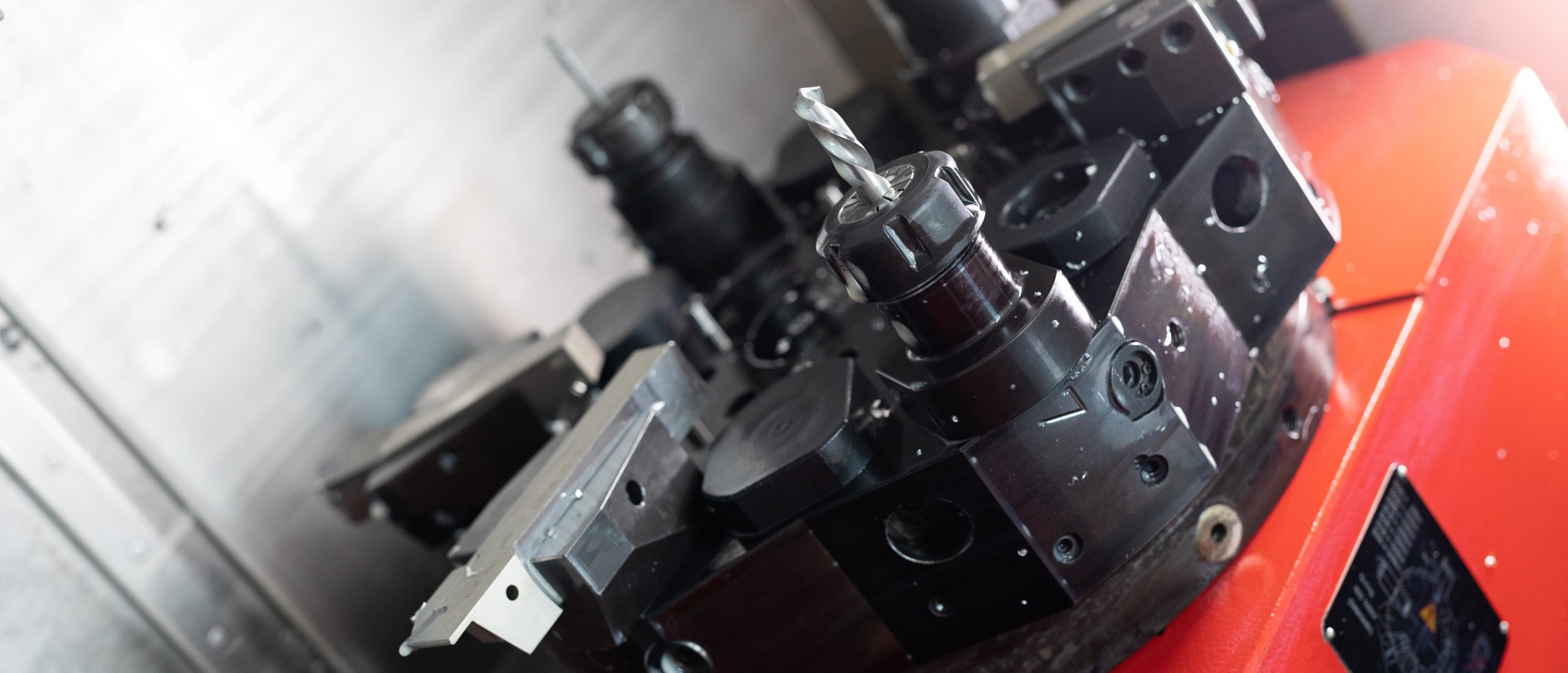 portrait of the working machine in the plant of the metal details